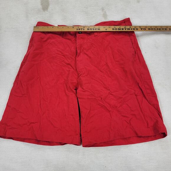 Vintage Savane Shorts Mens Sz 40 Red 100% Cotton Workwear Chino Summer Spring - Picture 6 of 14